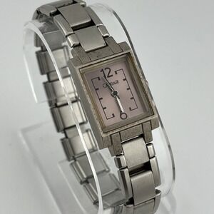Carriage Timex Watch Women 18mm Case Silver Stretch Band- New Battery‎